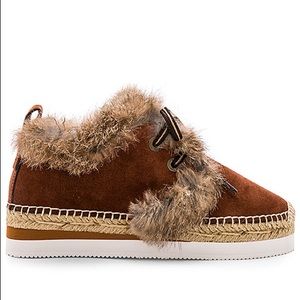 See by Chloe Rabbit Fur Espadrilles